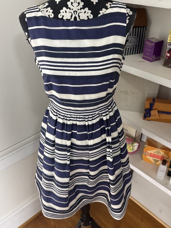 Lilly Pulitzer Dresses & Skirts - Lilly Pulitzer Dress Women's 4 Blue 100% Silk Sleeveless Striped Sleeveless